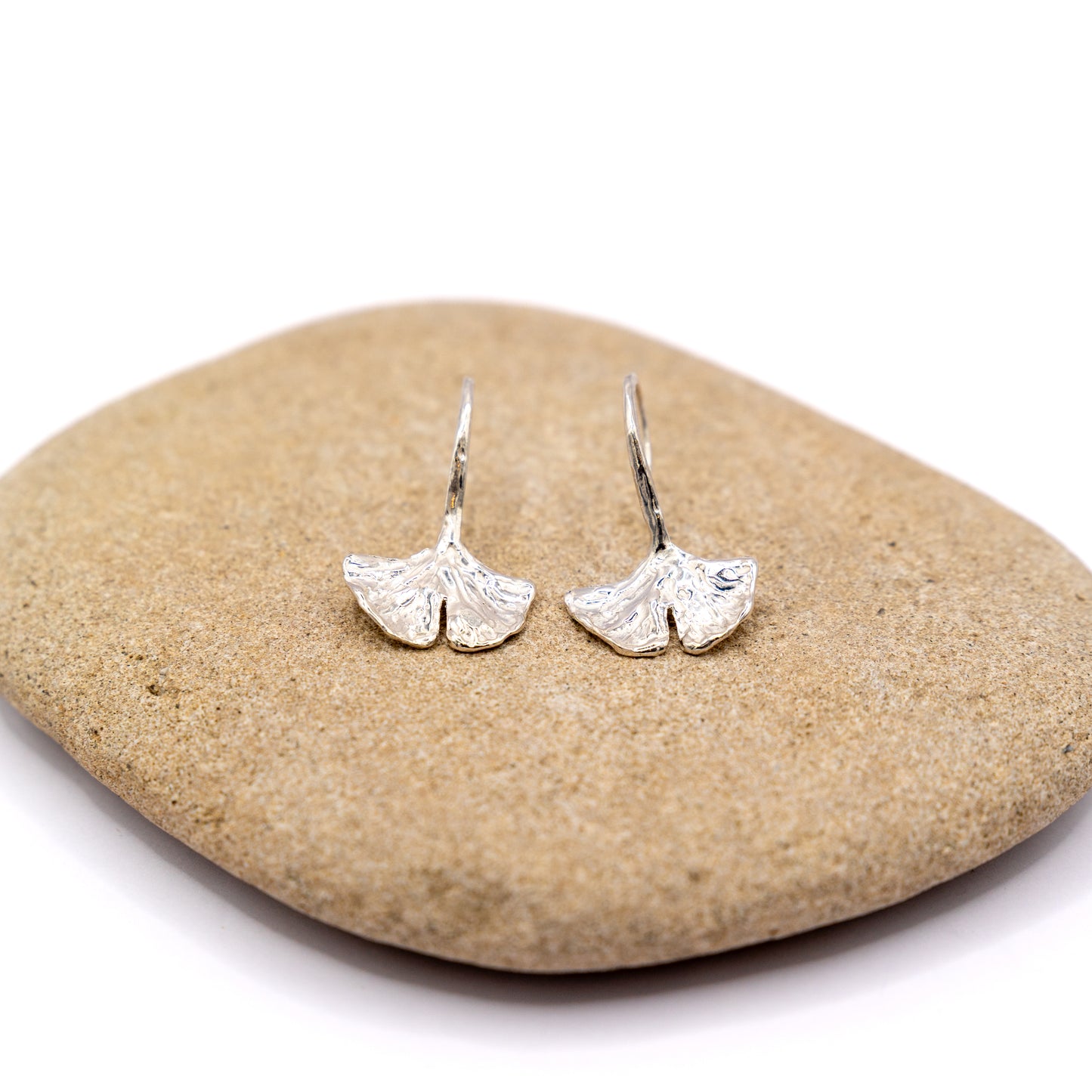 Orecchini Gingko piccoli in argento