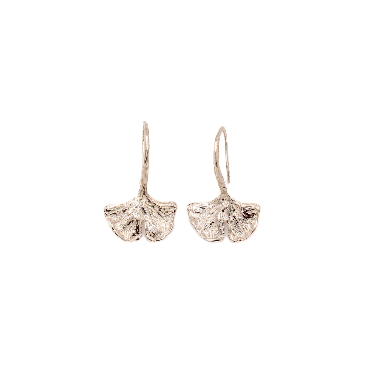 Orecchini Gingko piccoli in argento