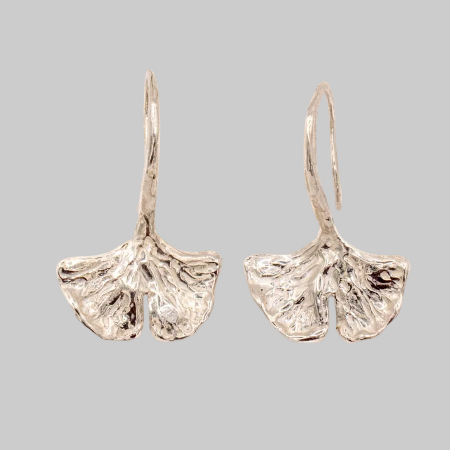 Orecchini Gingko piccoli in argento