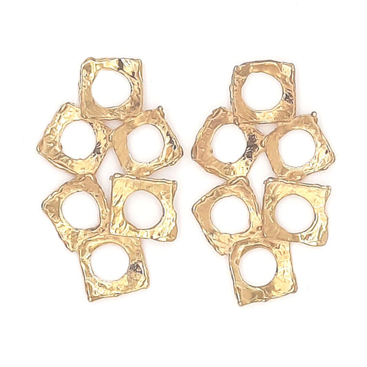 Orecchini Carrè in bronzo
